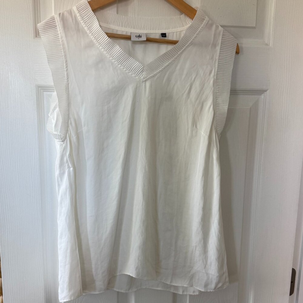 CAbi Style 5256 White Carmen Ruffle Top - Picture 4 of 7